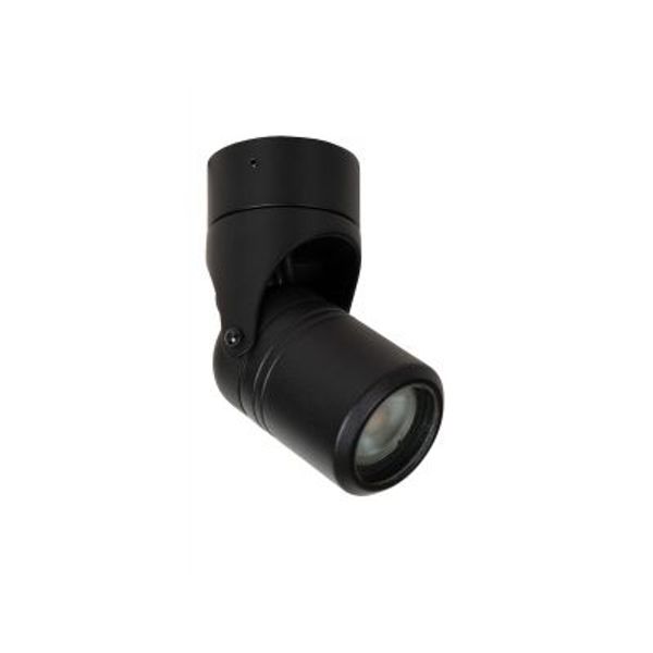 Lucide NIORT Wandspot Buiten-Zwart-1xGU10-6W-IP44-Alumin.