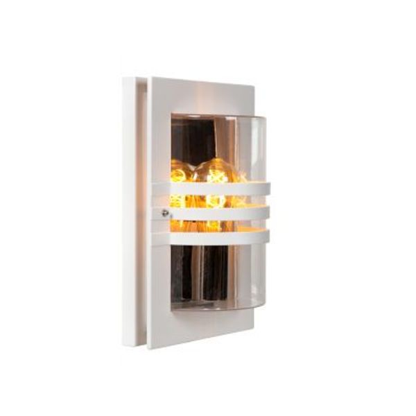 Lucide PRIVAS Wandlamp Buiten-Wit-1xE27-60W-IP44-PVC