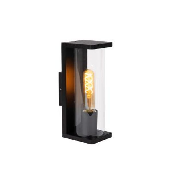 Lucide SLIGO Wandlamp Buiten-Zwart-1xE27-15W-IP54-PVC