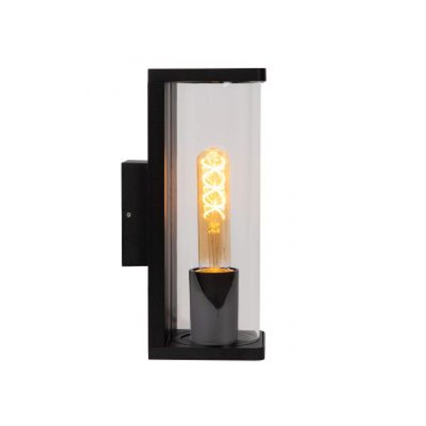 Lucide SLIGO Wandlamp Buiten-Zwart-1xE27-15W-IP54-PVC