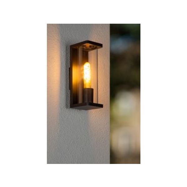 Lucide SLIGO Wandlamp Buiten-Zwart-1xE27-15W-IP54-PVC