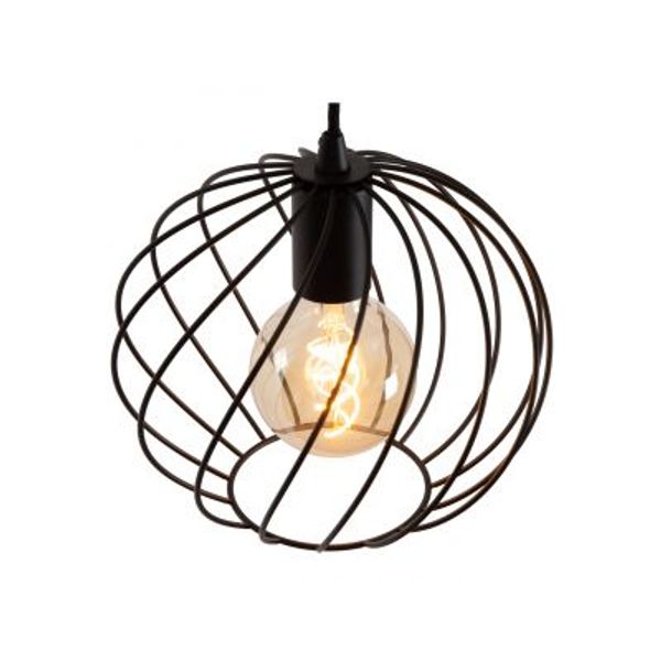 Lucide DANZA Hanglamp-Zwart-Ø50-3xE27-40W-Metaal