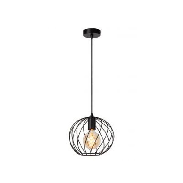 Lucide DANZA Hanglamp-Zwart-Ø25-1xE27-40W-Metaal