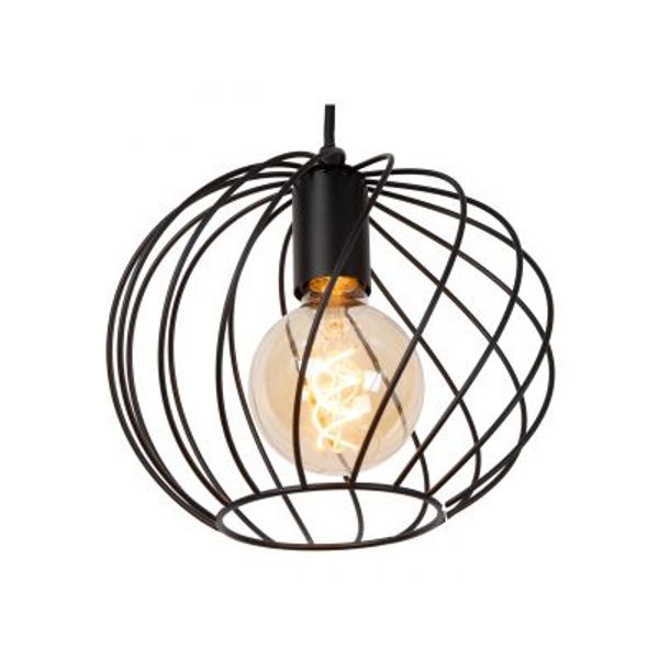 Lucide DANZA Hanglamp-Zwart-Ø25-1xE27-40W-Metaal