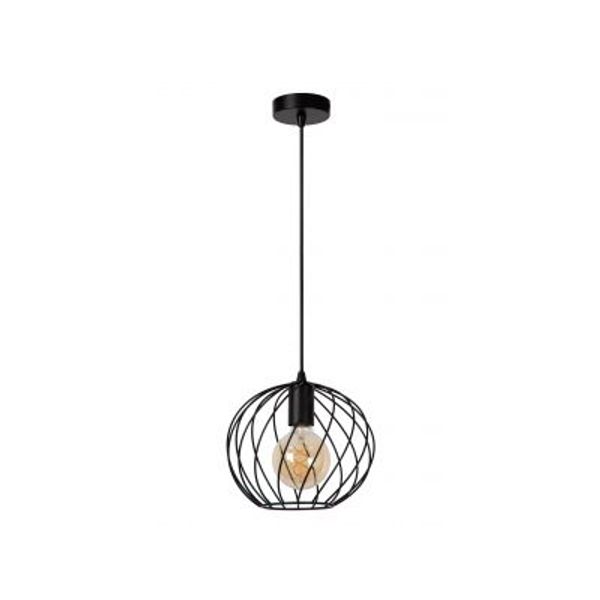 Lucide DANZA Hanglamp-Zwart-Ø25-1xE27-40W-Metaal