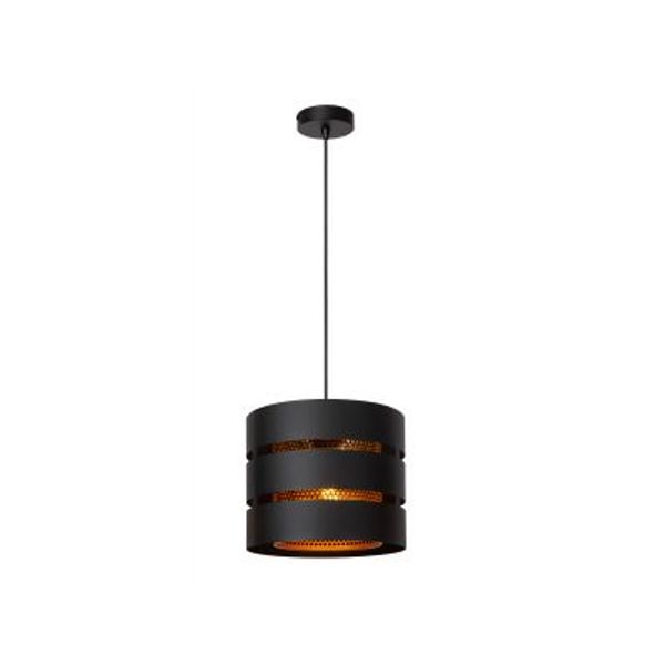 Lucide ROSAS Hanglamp-Zwart-Ø26-1xE27-40W-Metaal