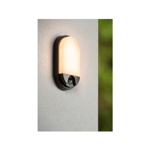 Lucide HUPS IR Wandlamp Buiten-Zwart-LED-10W-3000K-IP54