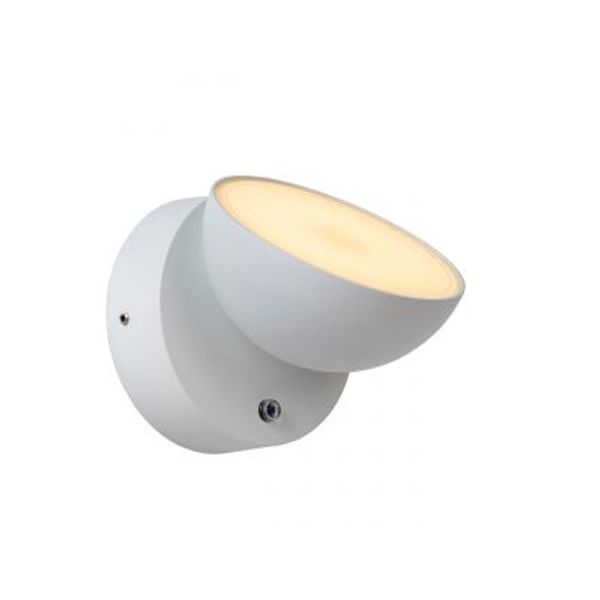 Lucide FINN Wandlamp Buiten-Wit-LED-12W-3000K-IP54-Metaal