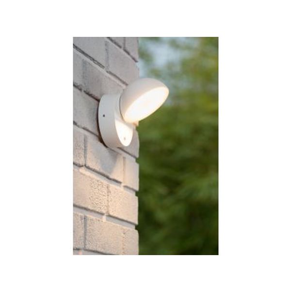 Lucide FINN Wandlamp Buiten-Wit-LED-12W-3000K-IP54-Metaal