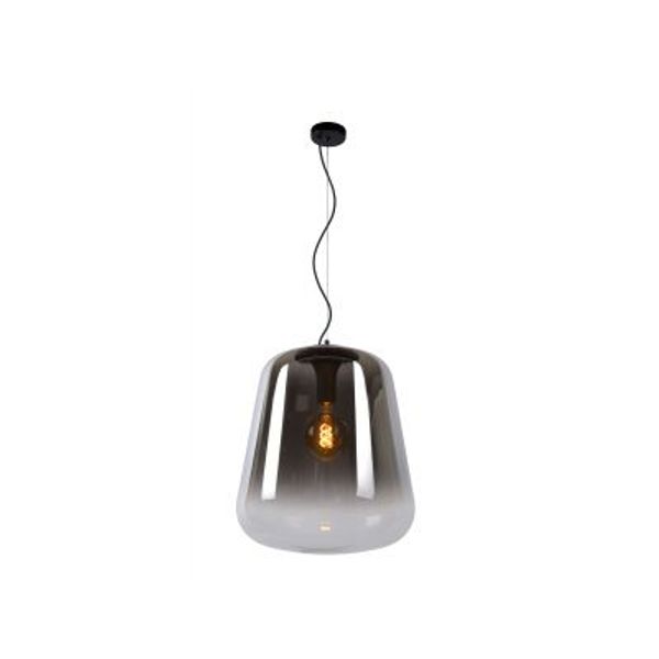 Lucide GLORIO Hanglamp-Zwart-Ø45-1xE27-60W-Glas