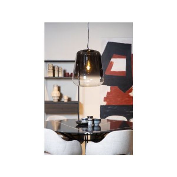 Lucide GLORIO Hanglamp-Zwart-Ø45-1xE27-60W-Glas