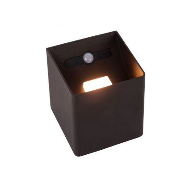 Lucide VERTIGO Wandlamp-Zwart-LED Dimb.-6W-2700K-5V-IP54