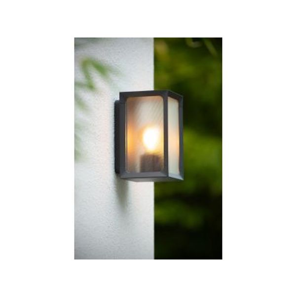 Lucide CAGE Wandlamp Buiten-Antrac.-LED-1xE27-18W-IP44