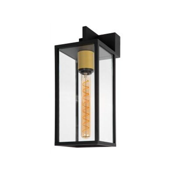 Lucide LAURENS Wandlamp Buiten-Zwart-1xE27-40W-IP54-Glas