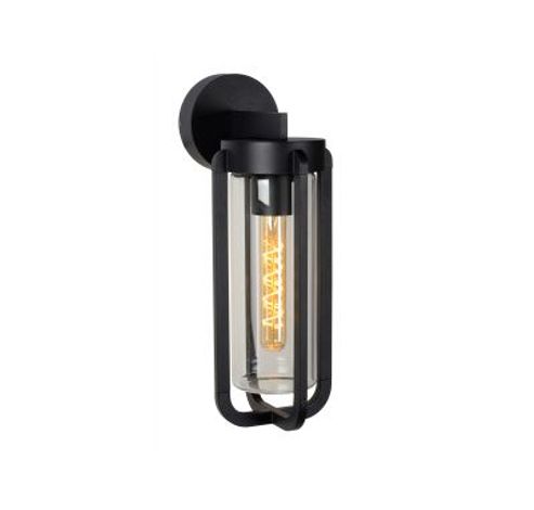 GARLAND Wandlamp Buiten-Zwart-1xE27-20W-IP44-Glas  Lucide