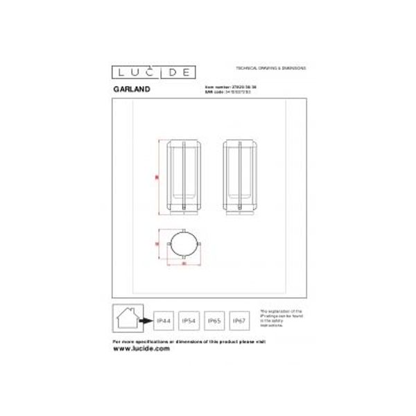 Lucide GARLAND Tafellamp Buiten-Zwart-Ø15,1-1xE27-20W