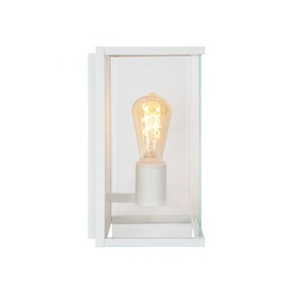 Lucide CLAIRE Wandlamp Buiten-Wit-1xE27-15W-IP54-Glas