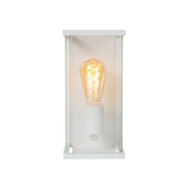 Lucide CLAIRE Wandlamp Buiten-Wit-1xE27-15W-IP54-Glas