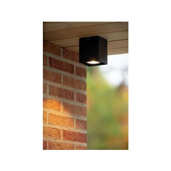 Lucide LEEDS Plafonnière Buiten-Zwart-LED-9W-2700K-IP54