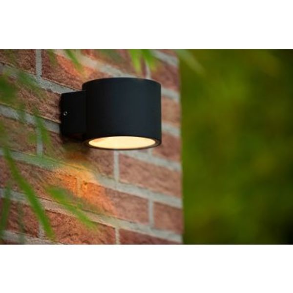 Lucide OXFORD Wandlamp Buiten-Zwart-1xG9-5W-IP54-Alumin.