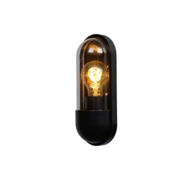 Lucide CAPSULE Wandlamp Buiten-Zwart-1xE27-15W-IP54