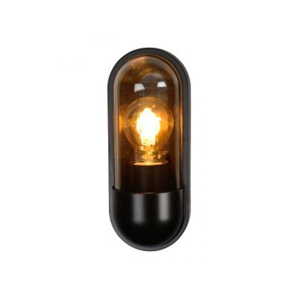 Lucide CAPSULE Wandlamp Buiten-Zwart-1xE27-15W-IP54