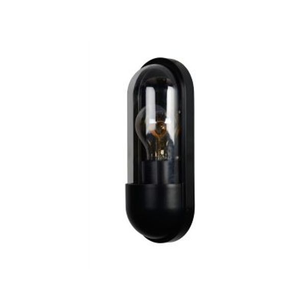 Lucide CAPSULE Wandlamp Buiten-Zwart-1xE27-15W-IP54