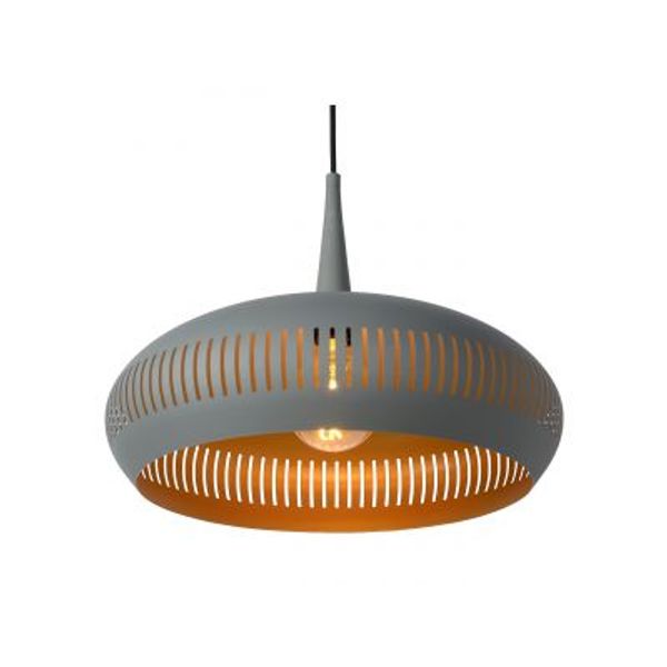 Lucide RAYCO Hanglamp-Grijs-Ø45-1xE27-40W-Staal