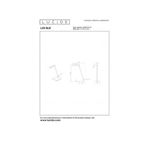 LAVALE Tafellamp-Okerge.-LED Dimb.-3W-2700K-Metaal  Lucide