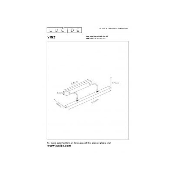 Lucide VINZ Schilderijve.-Mat Go.-4xG9-28W-Metaal