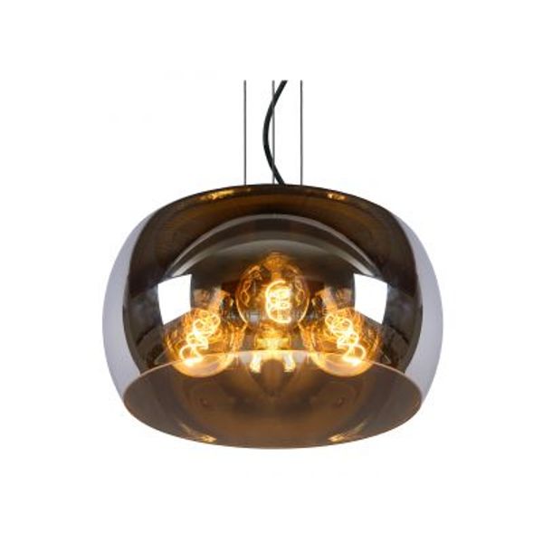 Lucide OLIVIA Hanglamp-Fumé-Ø40-3xE27-40W-Glas