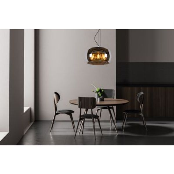 Lucide OLIVIA Hanglamp-Fumé-Ø40-3xE27-40W-Glas