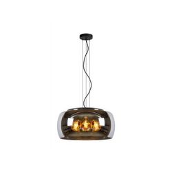 Lucide OLIVIA Hanglamp-Fumé-Ø50-3xE27-40W-Glas