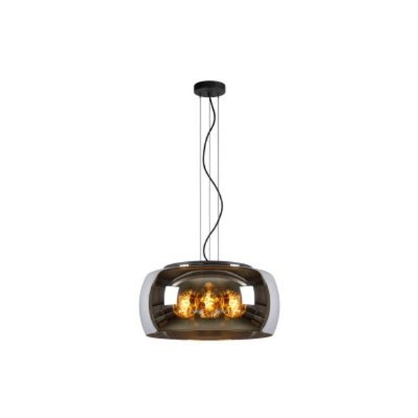 Lucide OLIVIA Hanglamp-Fumé-Ø50-3xE27-40W-Glas