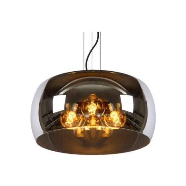 Lucide OLIVIA Hanglamp-Fumé-Ø50-3xE27-40W-Glas