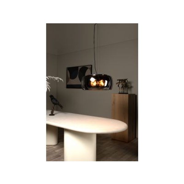 Lucide OLIVIA Hanglamp-Fumé-Ø50-3xE27-40W-Glas