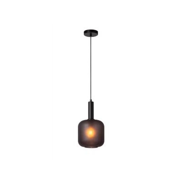 Lucide ELOISE Hanglamp-Zwart-Ø21-1xE27-40W-Glas