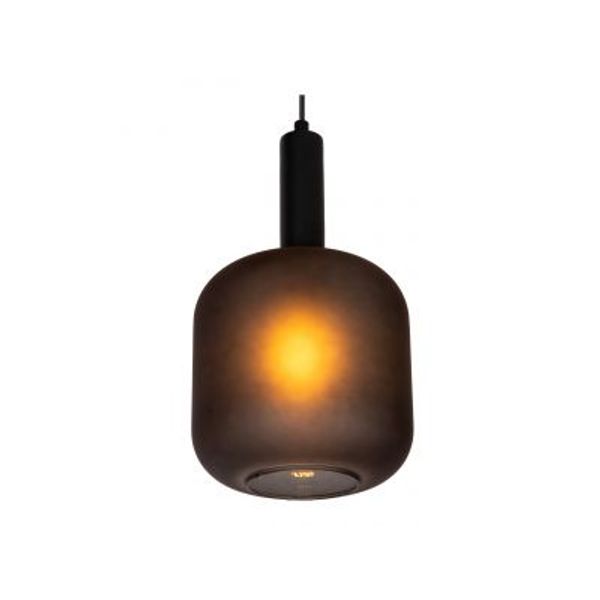 Lucide ELOISE Hanglamp-Zwart-Ø21-1xE27-40W-Glas