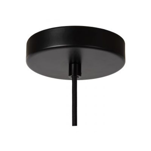 Lucide ELOISE Hanglamp-Zwart-Ø21-1xE27-40W-Glas