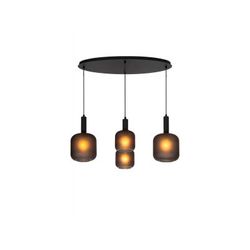 Lucide ELOISE Hanglamp-Zwart-4xE27-40W-Glas