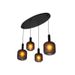 Lucide ELOISE Hanglamp-Zwart-4xE27-40W-Glas