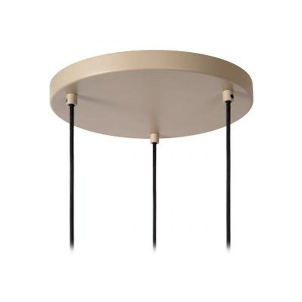 Lucide LAMBRES Hanglamp-Taupe-3xE27-40W-Alumin.