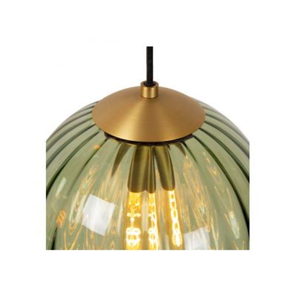 Lucide MONSARAZ Hanglamp-Groen-Ø35-3xE27-40W-Glas