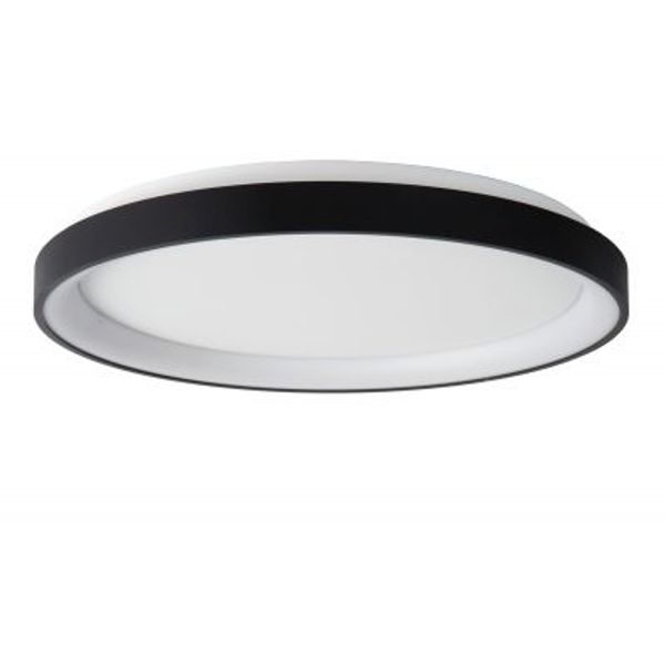 Lucide VIDAL Plafonnière-Zwart-Ø48-LED Dimb.-38W-2700K