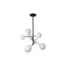 Lucide ALARA Hanglamp-Zwart-Ø72-LED-6xG4-1,5W-2700K-Glas