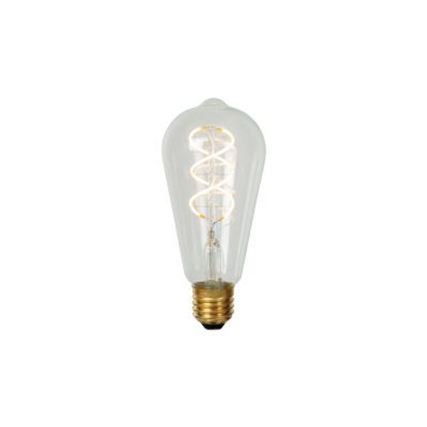 Lucide ST64 Fil. lamp-Transp.-LED Dimb.-1xE27-4,9W-2700K