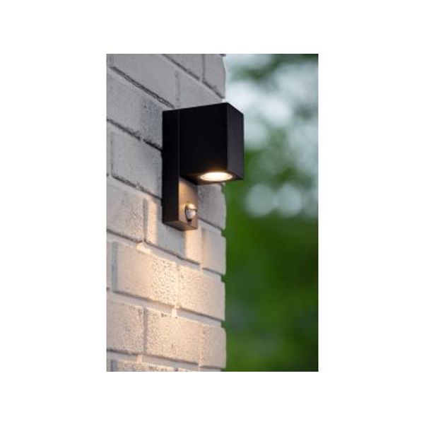 Lucide ZARO IR Wandspot Buiten-Zwart-1xGU10-7W-IP65