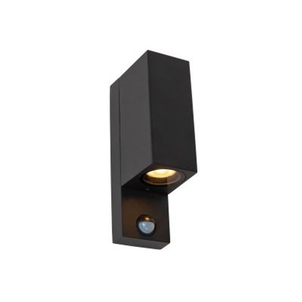 Lucide ZARO IR Wandspot Buiten-Zwart-2xGU10-7W-IP65