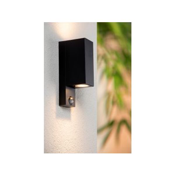 Lucide ZARO IR Wandspot Buiten-Zwart-2xGU10-7W-IP65