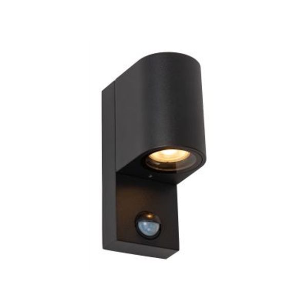 Lucide ZARO IR Wandspot Buiten-Zwart-1xGU10-7W-IP65